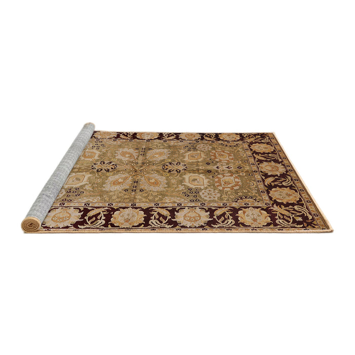 Sideview of Machine Washable Industrial Modern Brown Sand Brown Rug, wshurb3005