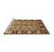 Sideview of Machine Washable Industrial Modern Brown Sand Brown Rug, wshurb3005