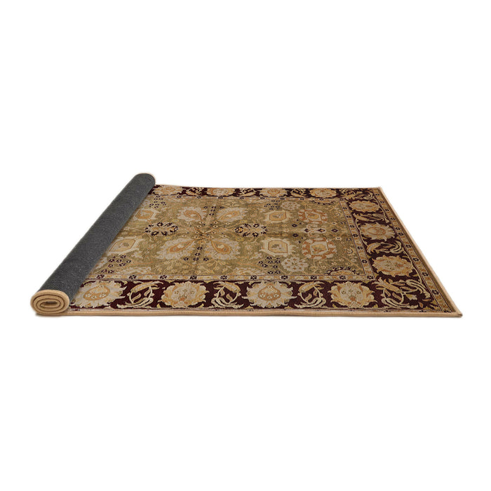 Sideview of Mid-Century Modern Brown Sand Brown Oriental Rug, urb3005