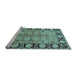 Sideview of Machine Washable Oriental Light Blue Industrial Rug, wshurb3005lblu