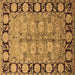 Square Oriental Brown Industrial Rug, urb3005brn