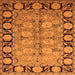 Square Oriental Orange Industrial Rug, urb3005org