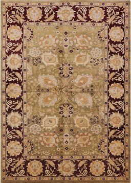 Mid-Century Modern Brown Sand Brown Oriental Rug, urb3005