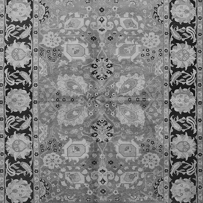 Machine Washable Oriental Gray Industrial Rug, wshurb3005gry