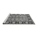 Sideview of Machine Washable Oriental Gray Industrial Rug, wshurb3005gry