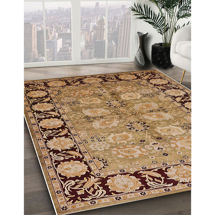 Machine Washable Industrial Modern Brown Sand Brown Rug in a Family Room, wshurb3005