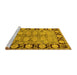 Sideview of Machine Washable Oriental Yellow Industrial Rug, wshurb3005yw