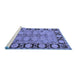 Sideview of Machine Washable Oriental Blue Industrial Rug, wshurb3005blu