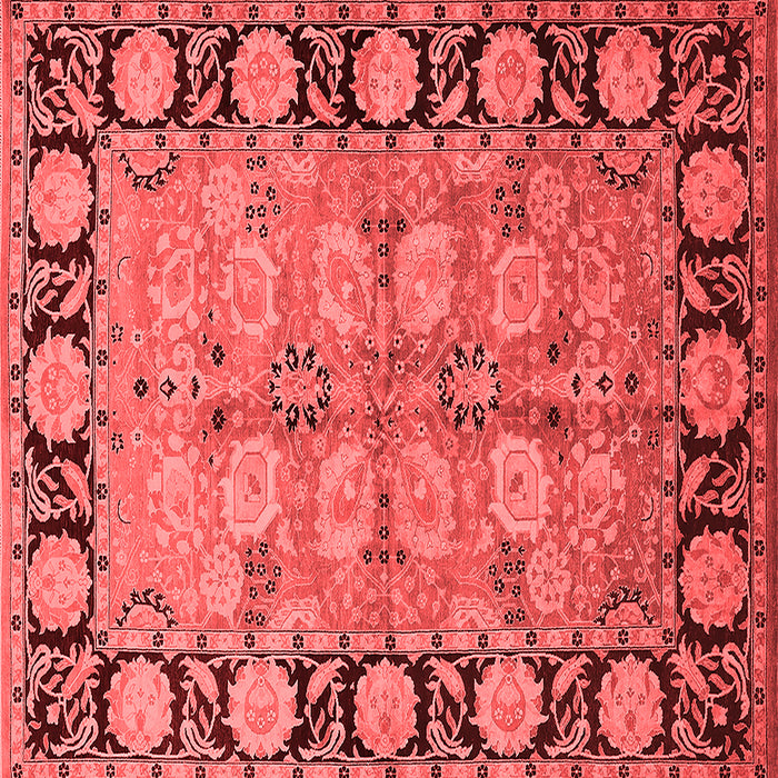 Machine Washable Oriental Red Industrial Rug, wshurb3005red