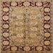 Square Machine Washable Industrial Modern Brown Sand Brown Rug, wshurb3005