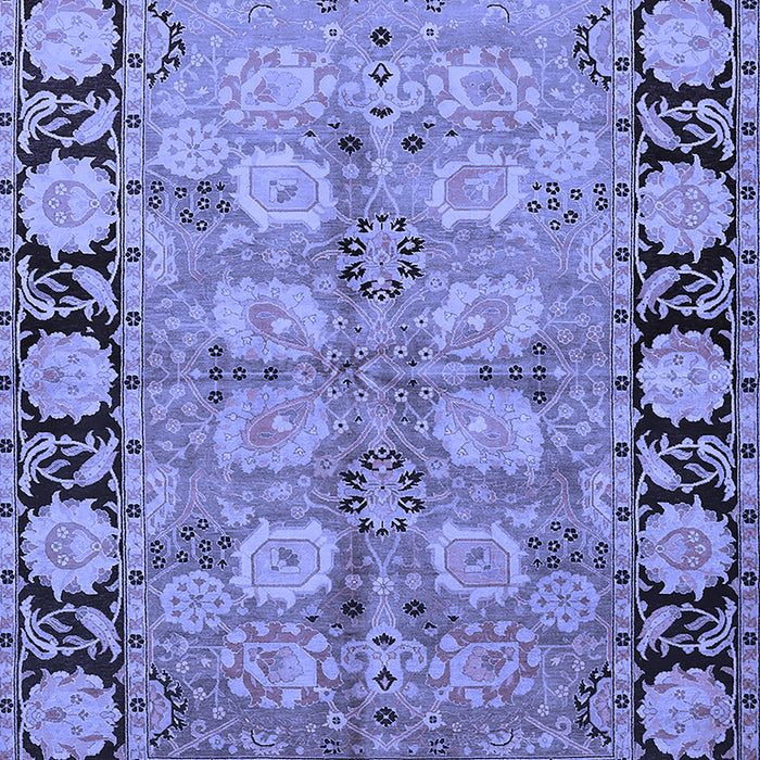 Machine Washable Oriental Blue Industrial Rug, wshurb3005blu