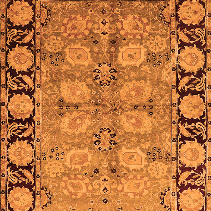 Machine Washable Oriental Orange Industrial Area Rugs, wshurb3005org