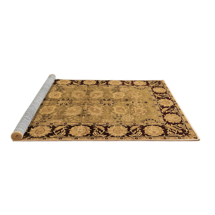 Sideview of Machine Washable Oriental Brown Industrial Rug, wshurb3005brn