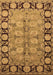 Machine Washable Oriental Brown Industrial Rug, wshurb3005brn