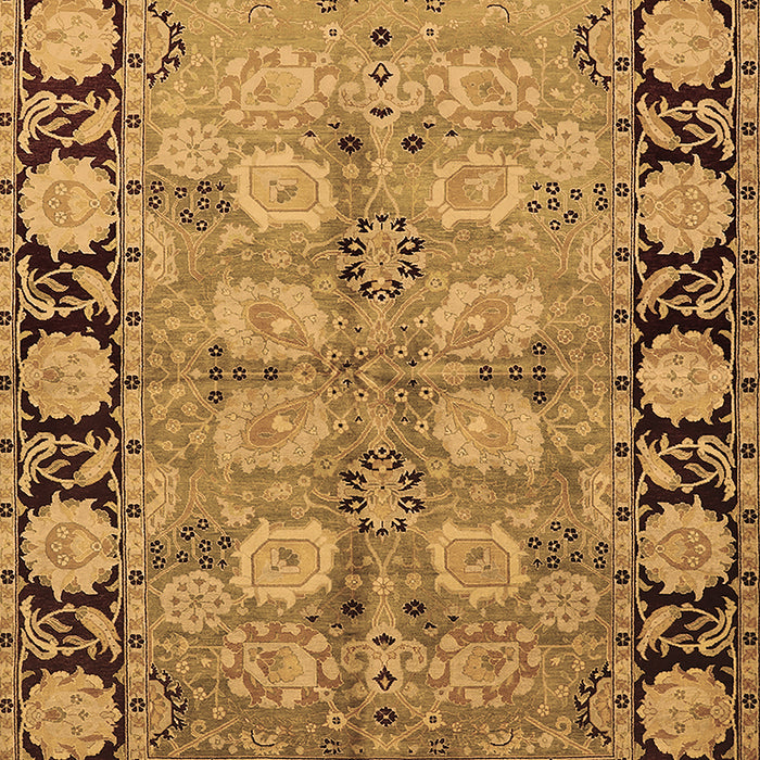 Machine Washable Oriental Brown Industrial Rug, wshurb3005brn