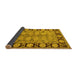 Sideview of Oriental Yellow Industrial Rug, urb3005yw