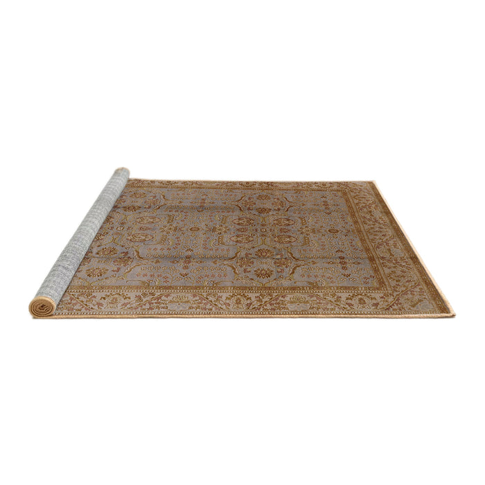 Sideview of Machine Washable Industrial Modern Light Brown Rug, wshurb3006