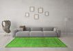 Machine Washable Oriental Green Industrial Area Rugs in a Living Room,, wshurb3006grn