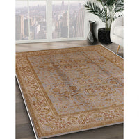 Mid-Century Modern Light Brown Oriental Rug, urb3006