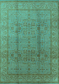 Oriental Turquoise Industrial Rug, urb3006turq