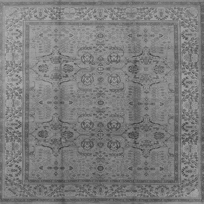 Square Machine Washable Oriental Gray Industrial Rug, wshurb3006gry