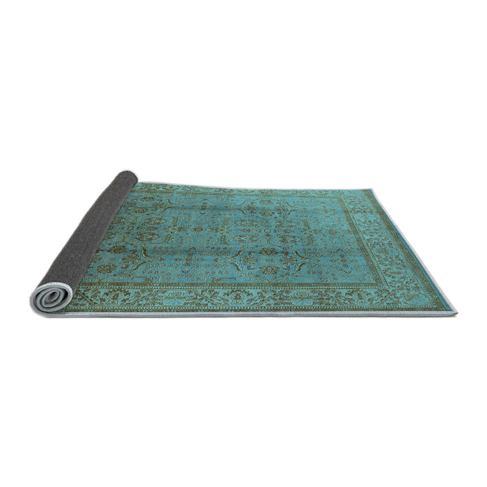 Sideview of Oriental Light Blue Industrial Rug, urb3006lblu