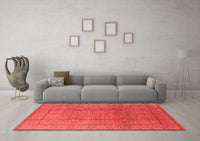 Machine Washable Oriental Red Industrial Rug, wshurb3006red