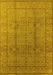 Oriental Yellow Industrial Rug, urb3006yw