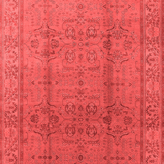 Machine Washable Oriental Red Industrial Rug, wshurb3006red