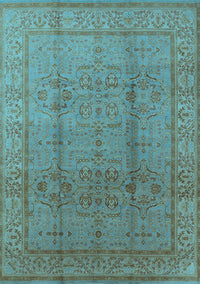 Oriental Light Blue Industrial Rug, urb3006lblu