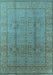 Oriental Light Blue Industrial Rug, urb3006lblu