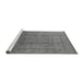 Sideview of Machine Washable Oriental Gray Industrial Rug, wshurb3006gry