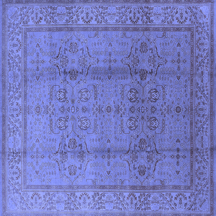 Square Oriental Blue Industrial Rug, urb3006blu