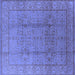 Square Oriental Blue Industrial Rug, urb3006blu