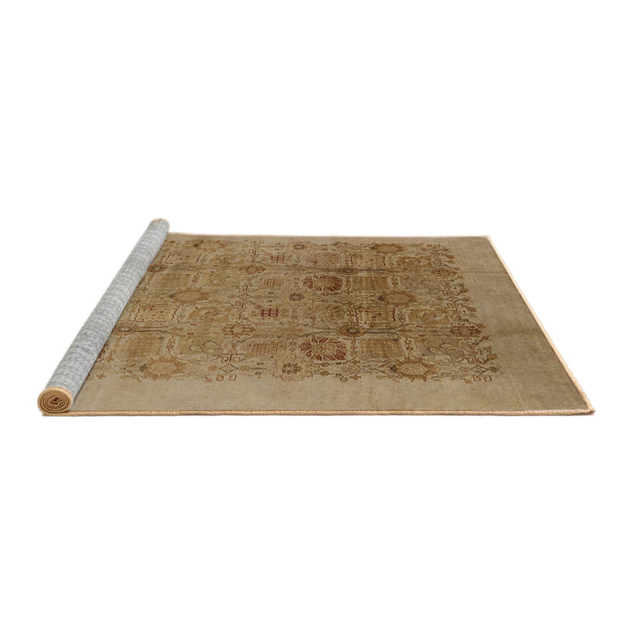 Sideview of Machine Washable Industrial Modern Light Brown Rug, wshurb3007