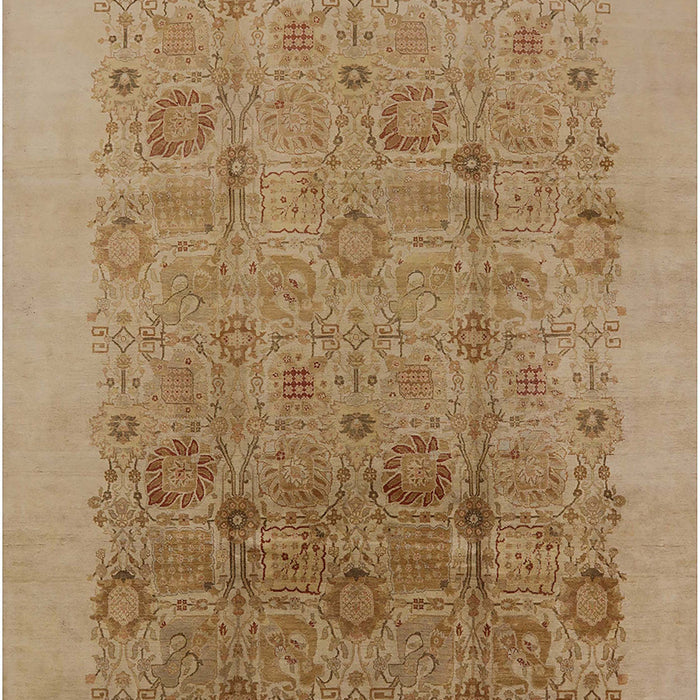 Mid-Century Modern Light Brown Oriental Rug, urb3007