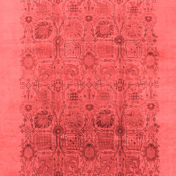 Machine Washable Oriental Red Industrial Rug, wshurb3007red