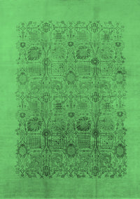 Oriental Emerald Green Industrial Rug, urb3007emgrn