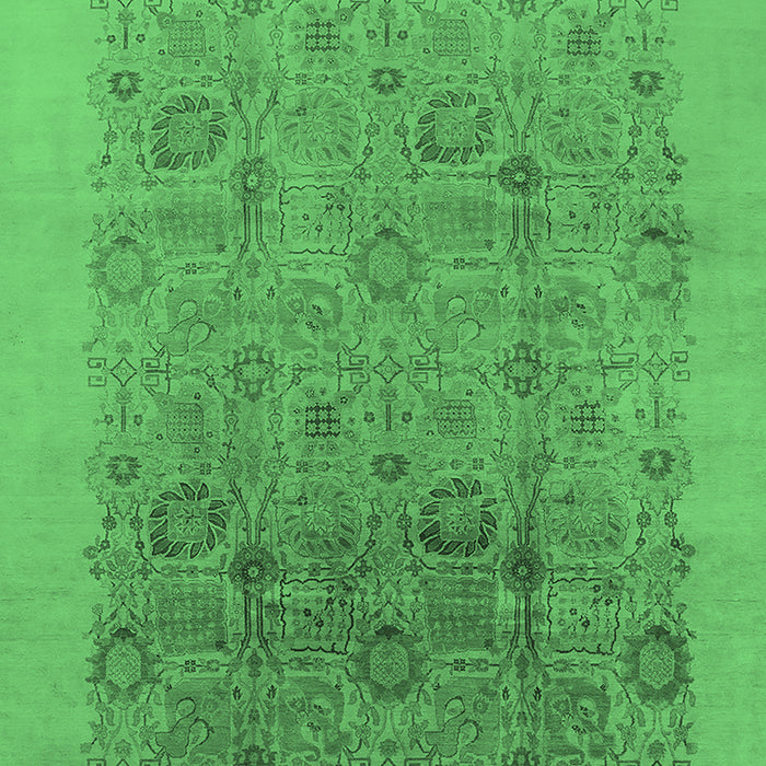 Oriental Emerald Green Industrial Rug, urb3007emgrn