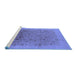 Sideview of Machine Washable Oriental Blue Industrial Rug, wshurb3007blu