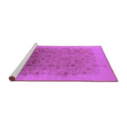 Sideview of Machine Washable Oriental Purple Industrial Area Rugs, wshurb3007pur