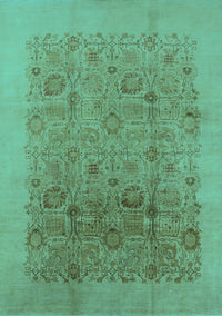 Oriental Turquoise Industrial Rug, urb3007turq