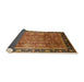 Sideview of Mid-Century Modern Red Oriental Rug, urb3008