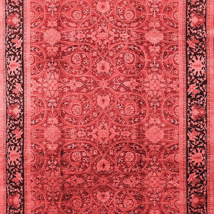 Machine Washable Oriental Red Industrial Rug, wshurb3008red