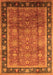 Machine Washable Oriental Orange Industrial Area Rugs, wshurb3008org