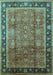 Oriental Light Blue Industrial Rug, urb3008lblu