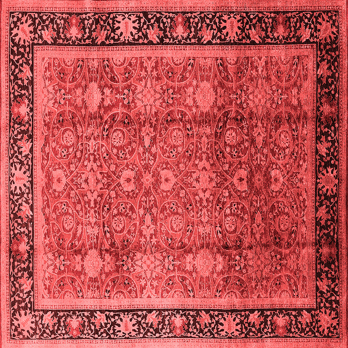 Machine Washable Oriental Red Industrial Rug, wshurb3008red