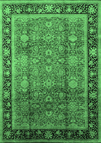 Oriental Emerald Green Industrial Rug, urb3008emgrn