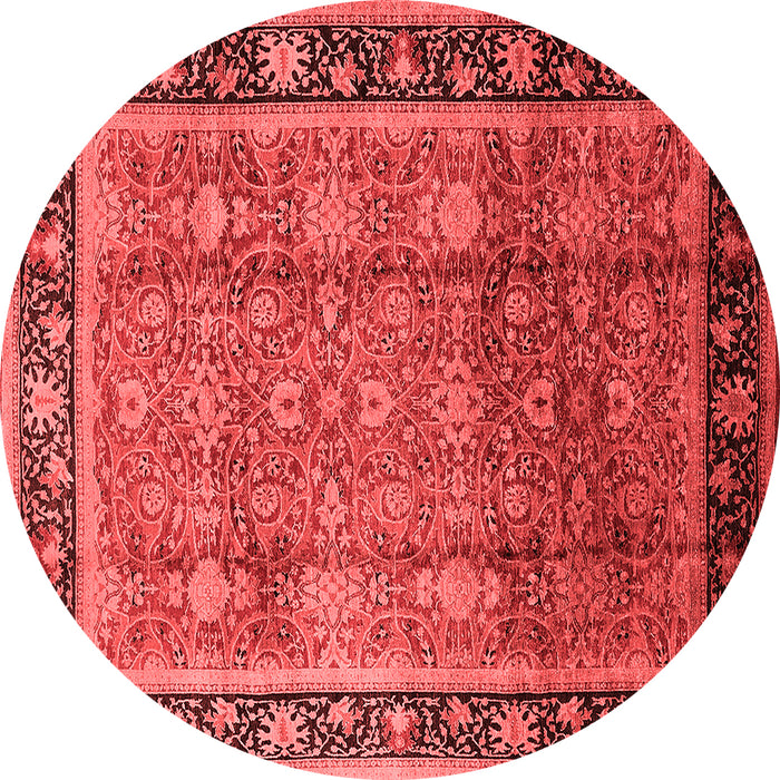 Machine Washable Oriental Red Industrial Rug, wshurb3008red