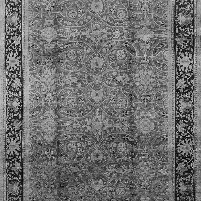 Machine Washable Oriental Gray Industrial Rug, wshurb3008gry